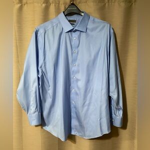 Izod XL Tall button down shirt blue plaid EUC